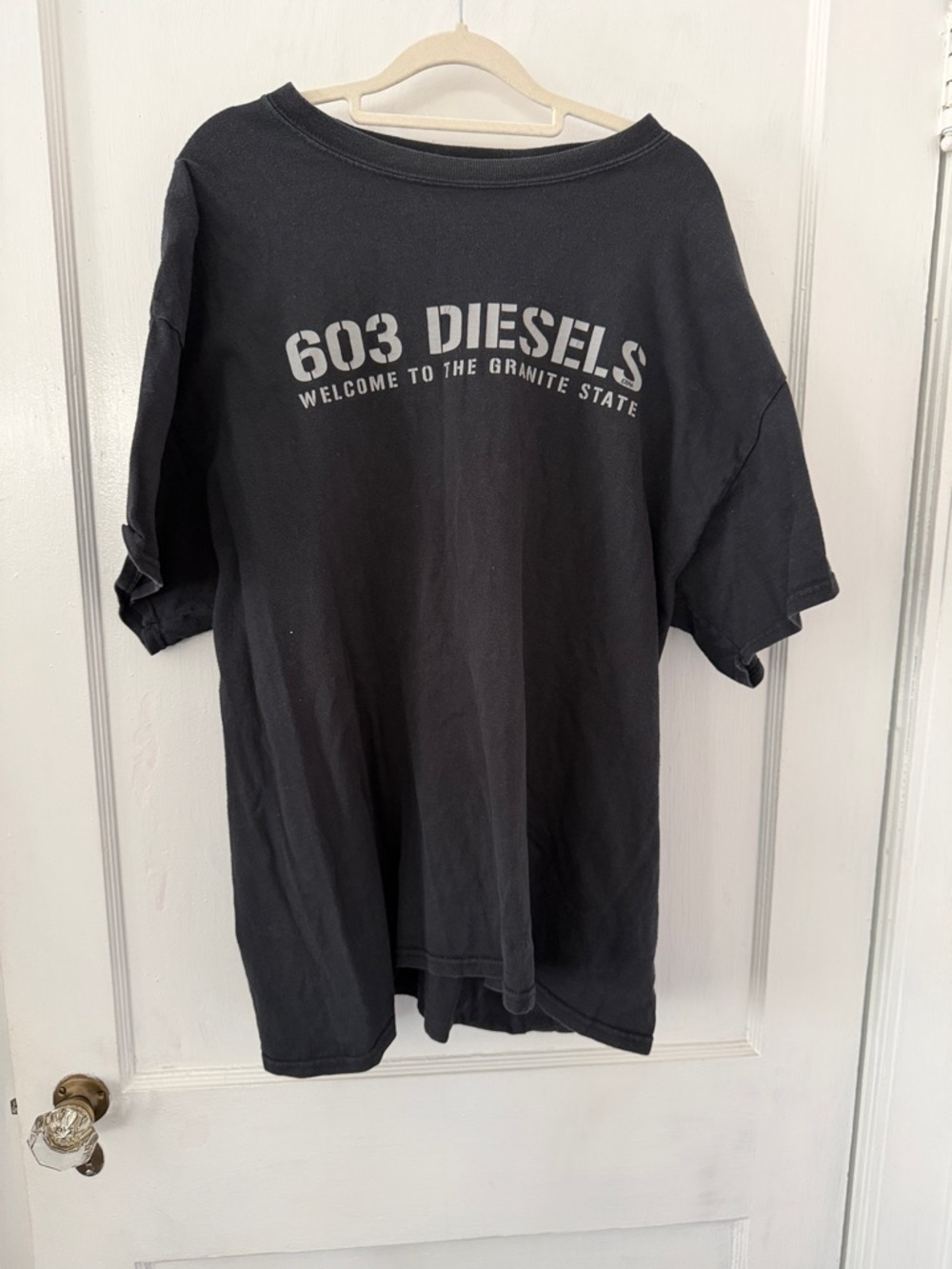 Gildan Black Short Sleeve Tee with White "603 Diesels" Graphic